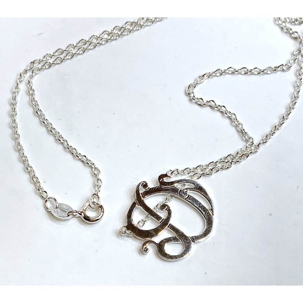 Sterling Silver 925 “D” Necklace